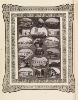 Eighteen views of towns in West Dorset, page, photomechanical print, photomontage, inscription: