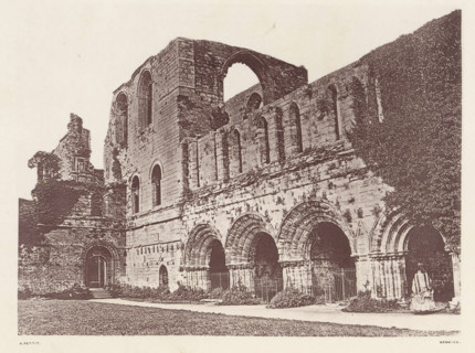 View of the courtyard of the ruins of Furness Abbey, Furness Abbey_the cloisters court, page,