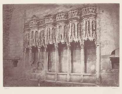 Furness Abbey_the sedilia, Sedilia in the ruins of Furness Abbey, page, photomechanical print,