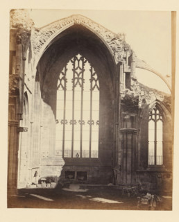 View of a window of the ruins of Melrose Abbey, photograph, page, number: '(No. 12.)', title: