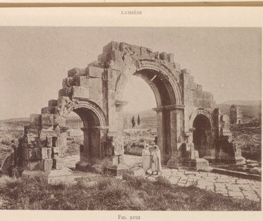 Arc de Septime Sévére, View of the arch of Septimius Severus at Lambaesis in Algeria, page,