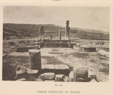 Temple d'Esculape et d'Hygie, View of the ruins of a temple of Asclepius and Hygieia at Lambaesis