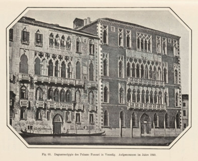 Daguerreotype of the Palazzo Foscari in Venice. Aufgenommen im Jahre 1848, Exterior of the Ca'
