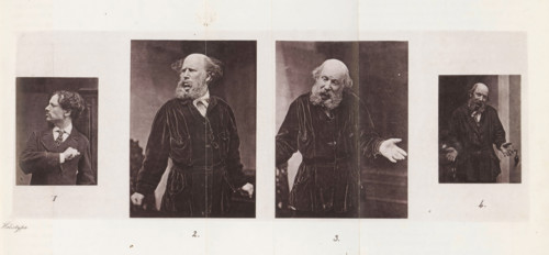Four portraits of unknown men presumably showing helplessness, page, photomechanical print, number: