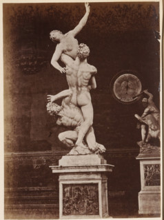 The Rape of the Sabine Virgins by Giambologna, photograph, page, Italy, c. 1850 - in or before
