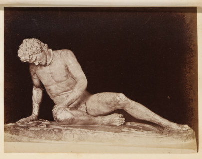 Sculpture The Dying Gaul in the Capitoline Museums, photograph, page, Rome, c. 1850 - in or before
