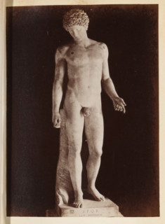 Capitoline Antinous in the Capitoline Museums, photograph, page, Rome, c. 1850 - in or before 1860,