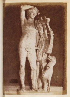 Apollo citharaedus in the Capitoline Museums, photograph, page, Rome, c. 1850 - in or before 1860,