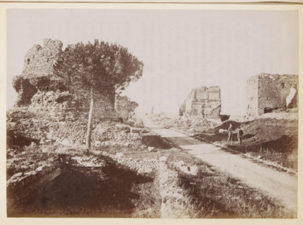 View of the Via Appia near Rome, photograph, page, Rome, c. 1850 - in or before 1860, photographer,