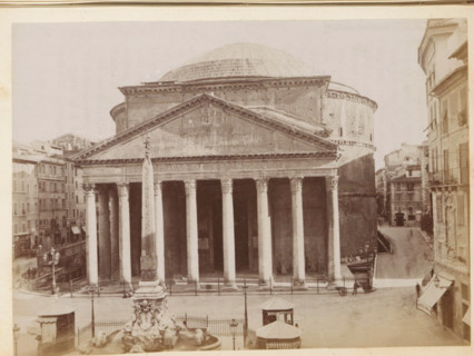 View of the Pantheon in Rome, photograph, page, Rome, c. 1850 - in or before 1860, photographer,