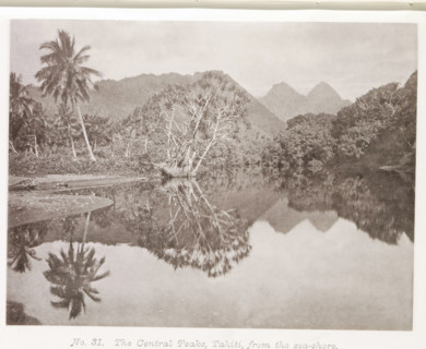 View of the mountains on Tahiti, The Central Peaks, Tahiti, from the sea-shore, page,