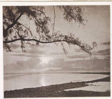 Eimeo from Tahiti, View of Moorea from Tahiti, page, photomechanical print, number: 'No. 27.',