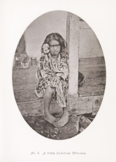A little Tahitian Princess, Portrait of an unknown girl from Tahiti, page, photomechanical print,