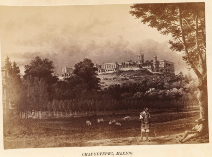 Chapultepec, Mexico, photograph, reproduction, page, after print by anonymous, c. 1870 - in or