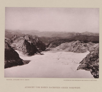 View from the Dachstein Mountains, Aussicht vom Hohen Dachstein gegen nordwest, page,
