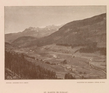 View of Sankt Martin am Tennengebirge, St. Martin im Pongau, page, photomechanical print, number: