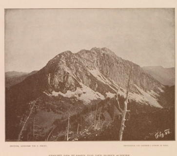 View of a mountain peak in the Dachstein Mountains, Ansicht des Blassen von der Hohen Scheibe,