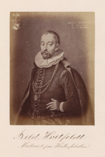 Arild Huitfeldt, Photo reproduction of a painting depicting a portrait of Arild Huitfeldt,