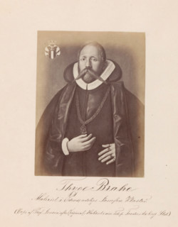 Photo reproduction of a painting depicting a portrait of Tycho Brahe, Thyge Brahe, photograph,