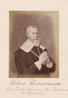 Photo reproduction of a painting, depicting a portrait of Holger Rosenkrantz, Holger Rosenkrands,
