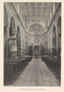 Ant. Barvitius: Vnitrek basiliky sv. Václava na Smichove, Interior of the Church of St. Wenceslas