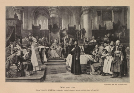 Mistr Jan Hus, Photoreproduction of a painting depicting Johannes Hus (presumably) during the