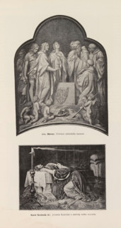 Karel Svoboda st, Two photoreproductions of paintings, depicting the laying of the foundation stone