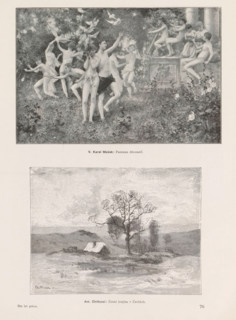 August Nemejc, Rudolf Vácha, Two photo reproductions of paintings, depicting a portrait of Eleonóra