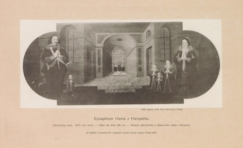 Epitaphium Haina z Hainperku, Photo reproduction of a painting depicting the epitaph of Haina from