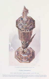 Z výstavy retrospektivni, Chalice, page, photomechanical print, Prague, cliché maker: Husnik &