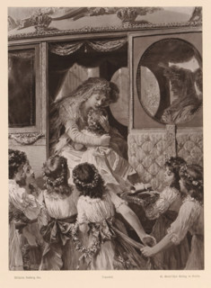 The Wedding Procession in Berlin, Photographic reproduction of a painting depicting Louise of