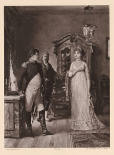 Encounter with Napoleon, Photoreproduction of a painting of a meeting between Louise of Prussia and