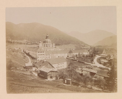 The village of Ettal, photograph, page, inscription: 'G. Stuffler K. Hofkunsthandlung Munich',