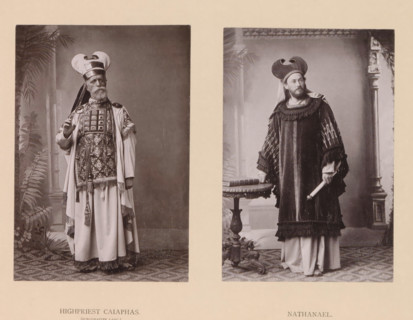 Nathanael, Highpriest Caiaphas, page, photomechanical print, inscription: 'Gemeinde Oberammergau