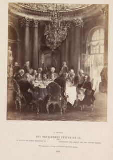 The Round Table of Frederick II, Photographic reproduction of a painting of Frederick the Great at
