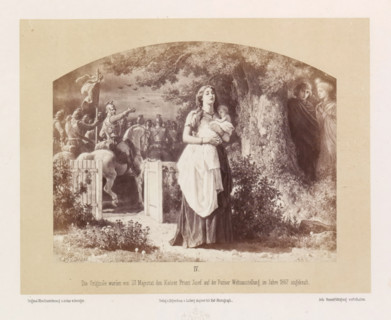 Des Kriegers Abschied, Photo reproduction of a drawing of a soldier saying goodbye to a woman with