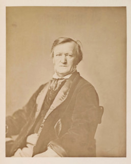 Portrait of Richard Wagner, photograph, page, photographer: Franz Hanfstaengl, Munich, c. 1873 -