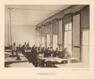 Drawing Office, Employees in the drawing office of the machine factory of Gebroeders Stork & Co,