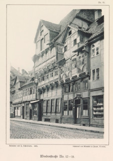 Exterior of buildings at Wendenstraße 12 and 14 in Braunschweig, Wendenstraße No. 12-14,