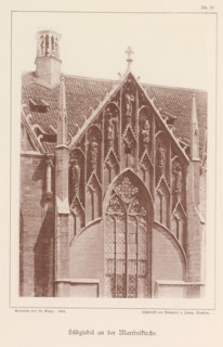 Südgiebel an der Martinikirche, Part of the southern facade of St. Martin's Church in Braunschweig,