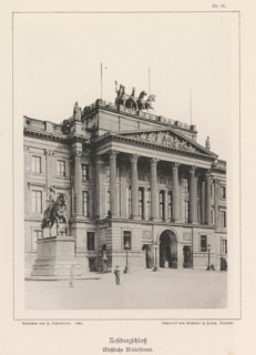 Residenzschloß Westliche Mittelfront, Part of the facade of the Braunschweiger Schloss,