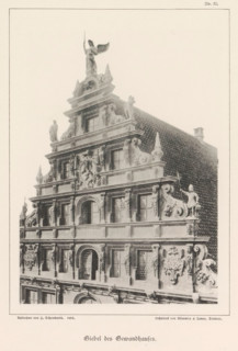 Giebel des Gewandhaus, Part of the facade of the Gewandhaus in Braunschweig, Braunschweig's