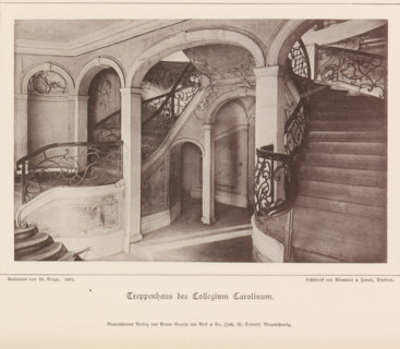 Treppenhaus des Collegium Carolinum, Stairwell of the Collegium Carolinum in Braunschweig,