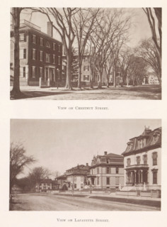 View of Chestnut Street and Lafayette Street in Salem, View on Chestnut Street. View on Lafayette