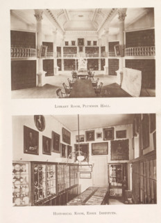 Library Room, Plummer Hall. Historical Room, Essex Institute, Interior of the library and a study