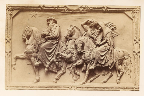 Relief depicting the three wise men, photograph, page, c. 1863 - in or before 1868, photographer,