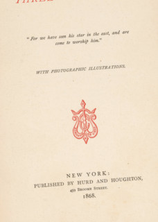 The three holy kings, book, inscription: 'To Katherine E. Fischer From Miss Epprect Christmas Dec