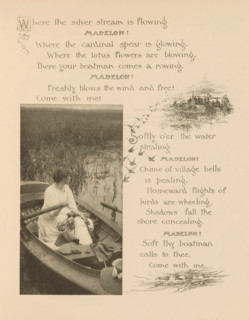 Woman in a rowing boat, page, photomechanical print, photographer: Mary Bartlett, United States of