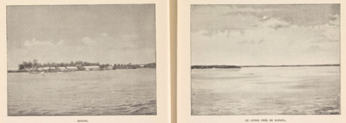 Banana, Photo reproduction of a drawing depicting a view of Banana, reproduction, page,