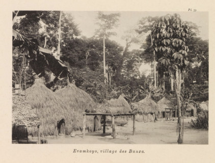 Houses in Evamkoyo, Evamkoyo, village des Banza, page, photomechanical print, number: 'Pl. 53.',